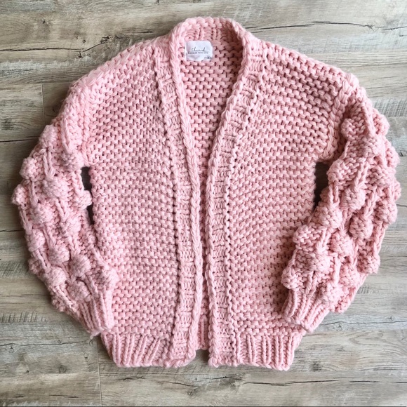 NWT Chick Wish Pom Pom Sweater Cardigan - Picture 2 of 8